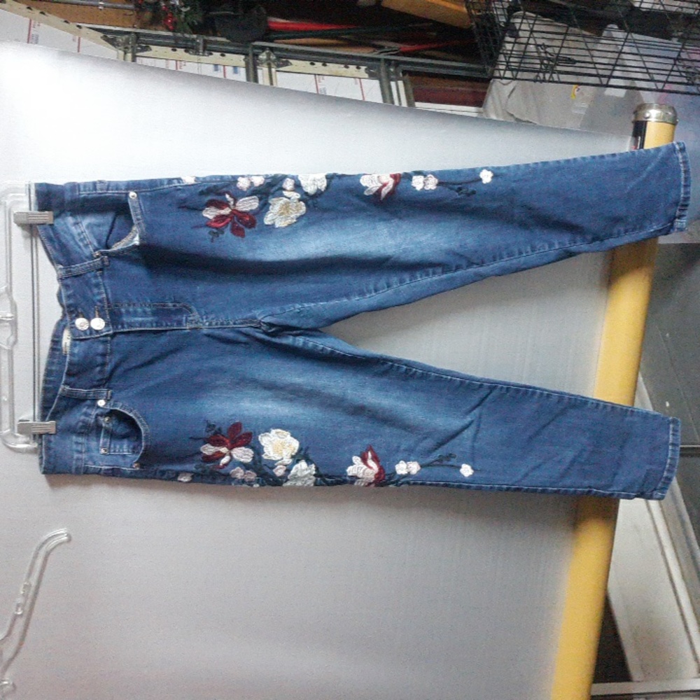 Embroidered Blue Jeans